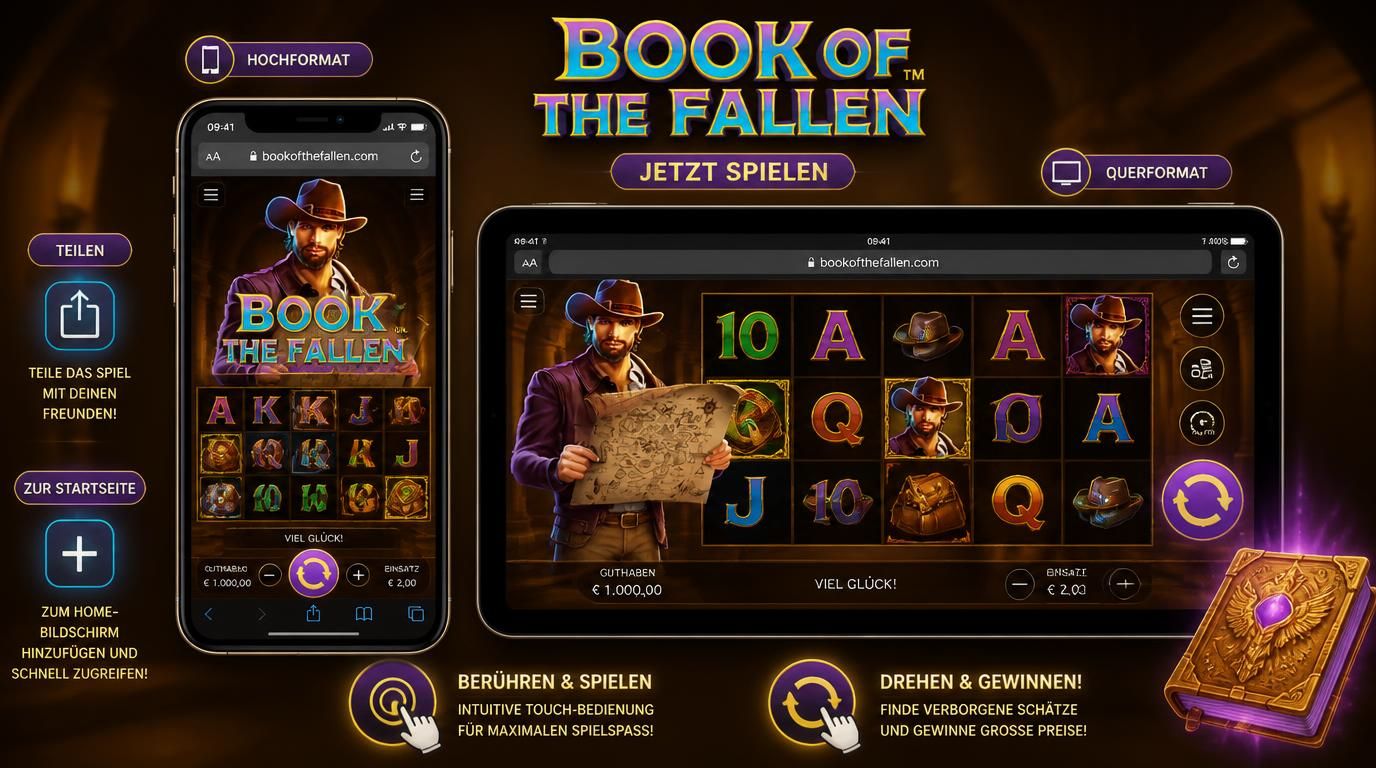 Zwei Apple Geräte im Einsatz – Book Of The Fallen im Browser übersichtlich und klar