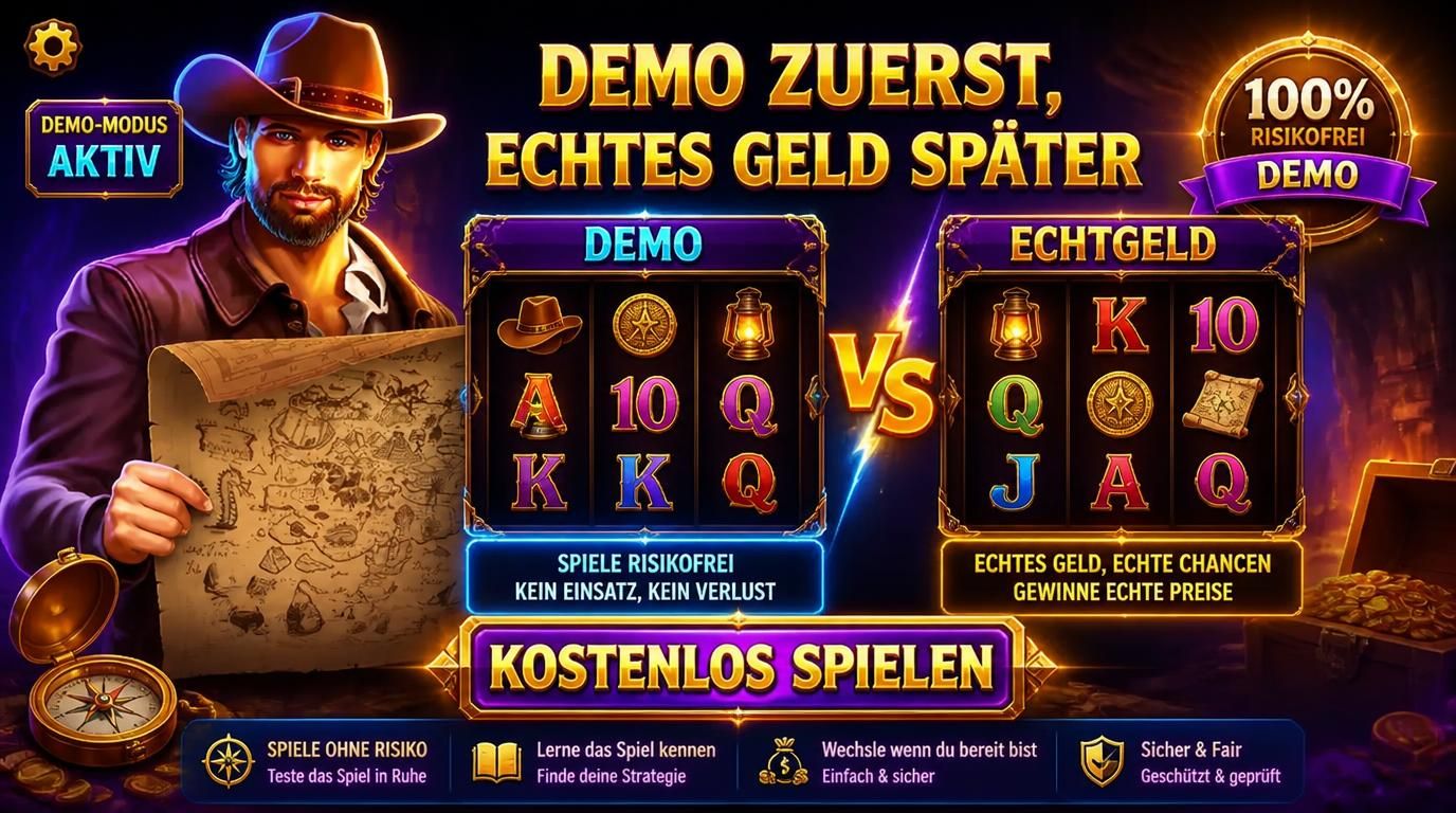 Demo-Modus vs echtes Spiel visualisiert